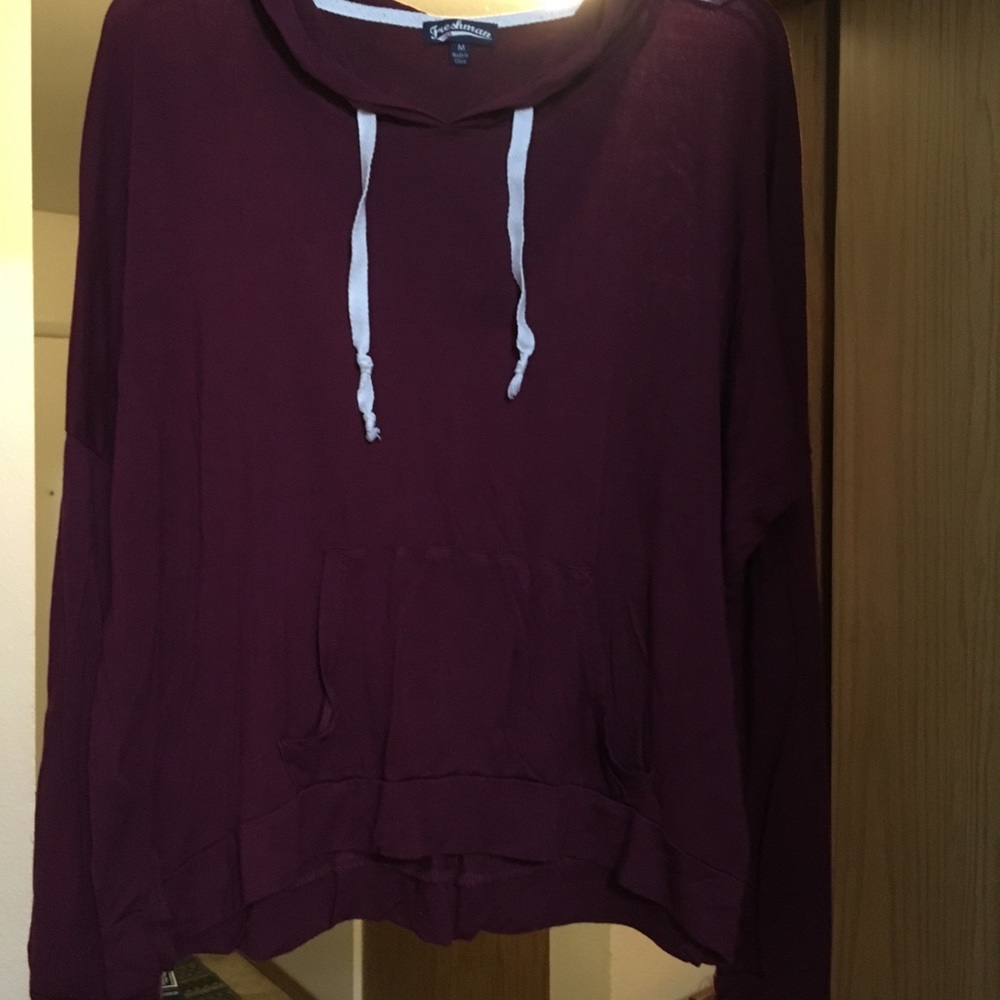 Maroon L/S Hi Low top